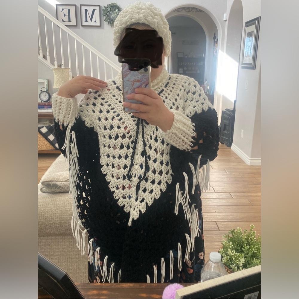 New hand made Crochet cape.